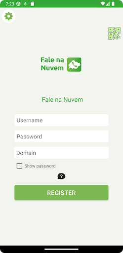 Android application Fale na Nuvem screenshort