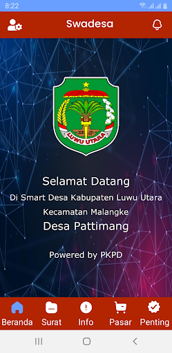 Android application Swadesa Luwu Utara screenshort