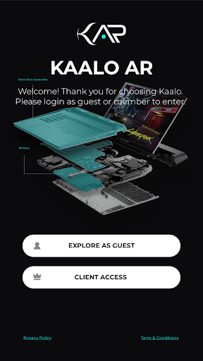 Android application KAALO AR screenshort