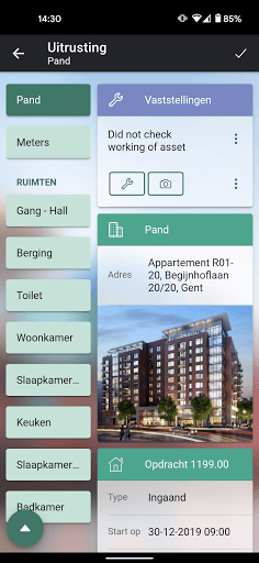 Android application Planon Rental Assessor screenshort