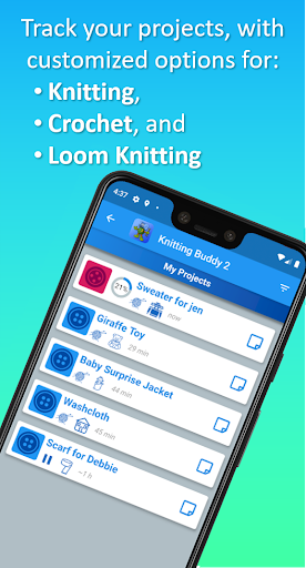 Screenshot of Knitting Buddy 2: Row Counter