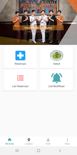 Android application PRIMA MEDIKA HOSPITAL screenshort