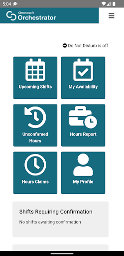 Android application Rosterlink screenshort