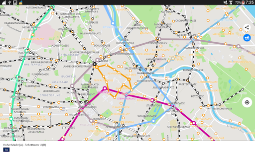 Public transport map Vienna