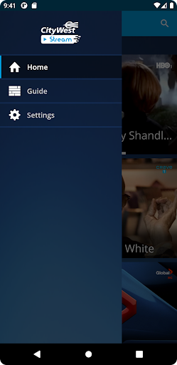Android application CityWest Stream screenshort