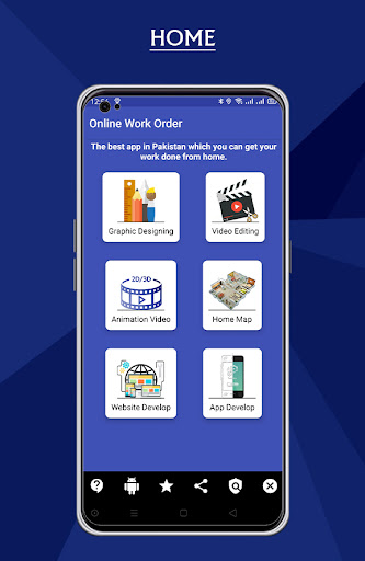 Android application Online Work Order | Jobs | screenshort
