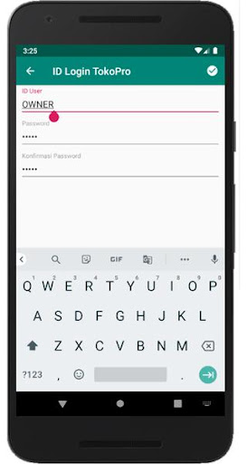 Android application PIN TokoPro screenshort