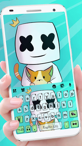 Android application Cute DJ Doodle Keyboard Backgr screenshort
