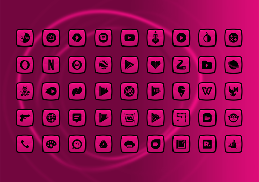 Royale Anna Black On Pink Icons