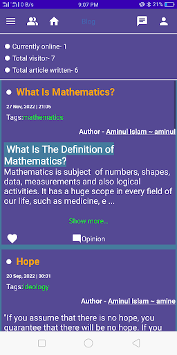 Android application Blog - Spread Knowledge screenshot