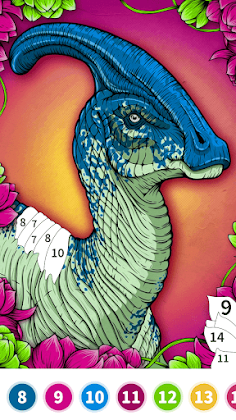 Dinosaur Color by Number Book - Screenshot 4