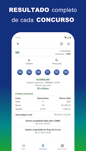 Loteria Fácil - Resultados Screen 2