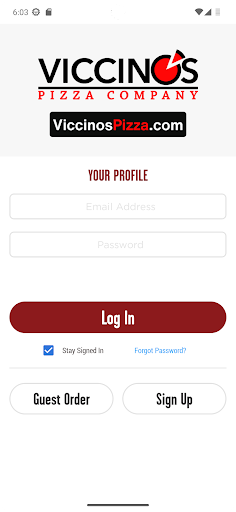 Screenshot of Viccino’s Pizza