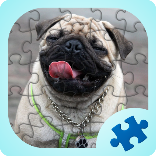 Pugs jigsaw puzzles games logo