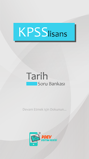 Android application KPSS Tarih Soru Bankası screenshort