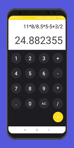 Android application Simple Calculator screenshort