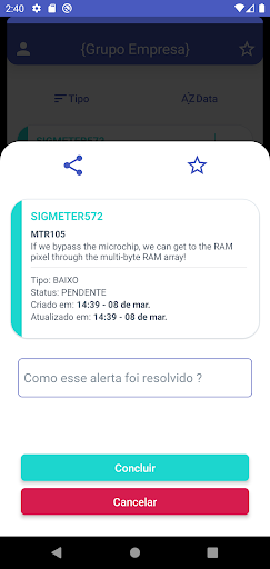 SigAlert Screen 3