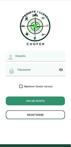 Android application Paquete y LLeve Chofer screenshort
