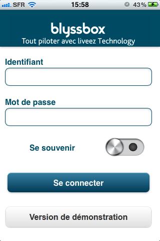 Android application Blyssbox : La Maison connectée screenshort