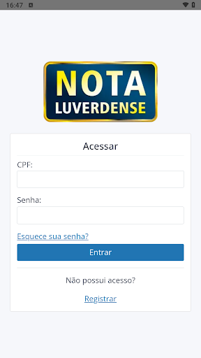 Android application Nota Luverdense screenshort