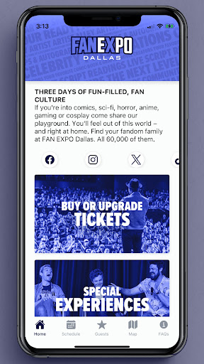 Android application FAN EXPO Dallas screenshort