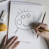 peppa drawing icon
