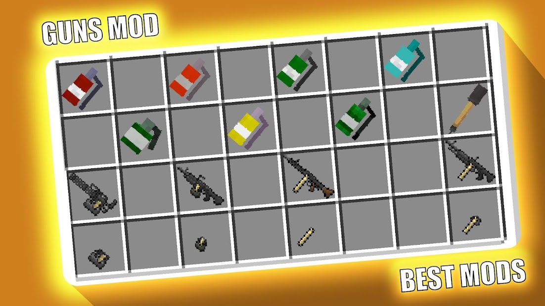 Capture 12 Guns Mod for Minecraft PE - MCPE android