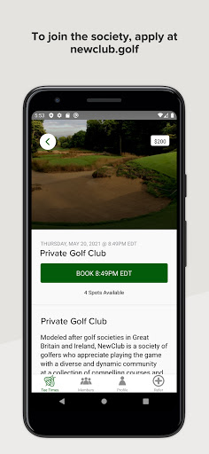 NewClub Golf Society Screen 3