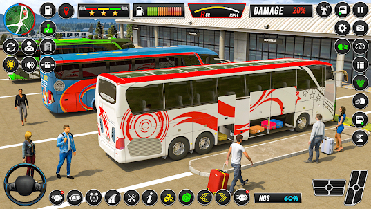 City Bus Driving-Bus Parking