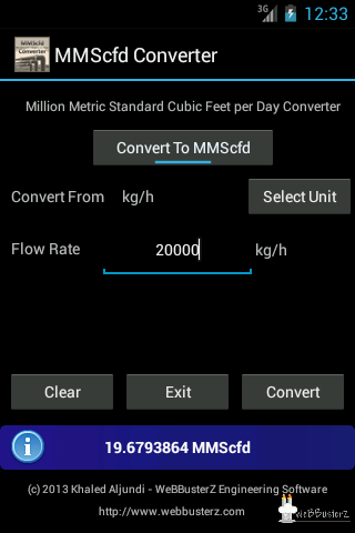 Android application MMScfd Converter screenshort