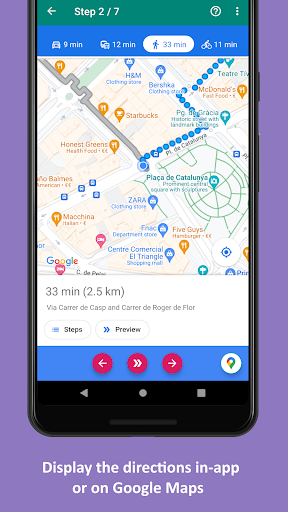My Route Directions Screen 2