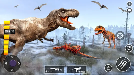 Dino hunting Games: 真正的 枪支游戏