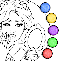 Glitter Beauty and Fashion Coloring Pages Girls