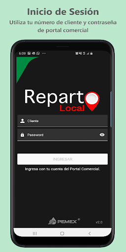 Android application Pemex Reparto screenshort