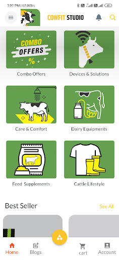Android application Cowfit Studio screenshort