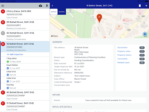 OnSite - Planning Enforcement Screen 3