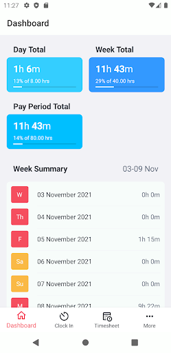 Interax Timesheets Screen 2