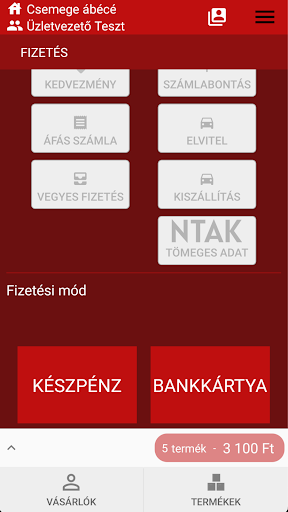 Rétescake szoftver Screen 3