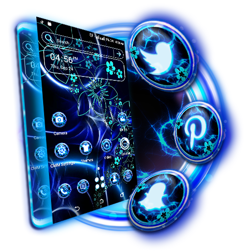 Dark Blue Fractal Launcher  Icon