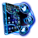 Cover Image of Download Dark Blue Fractal Theme Launcher 1.2.0 APK