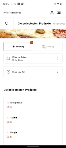 Pronto Pizza Service GE Screen 3