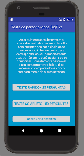 Visualização do aplicativo