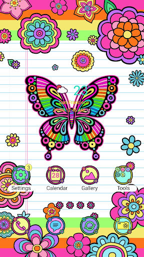 Rainbow Doodle - Wallpaper Screen 2