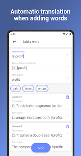 French Words. Flash Cards. Vocabulary builder 3.7.13 Apk 5