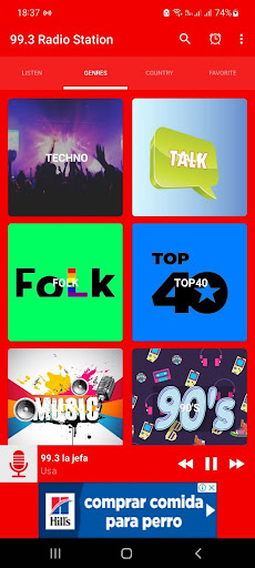 99.3 radio station app Screen 3