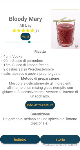 Android application Ricette Cocktail IBA 2024 screenshort