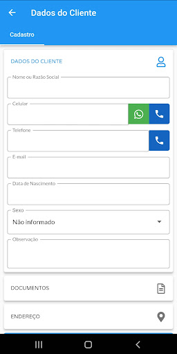 Controle de Clientes e Vendas Screen 2