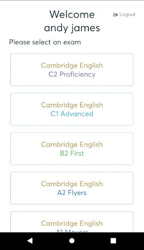 English Exams Lab Screen 2
