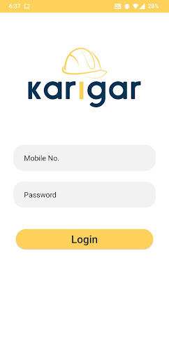Android application Karigar Partner App screenshort