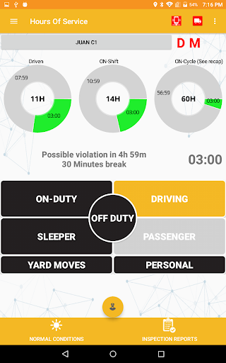 Android application Smart Hub ELD screenshort
